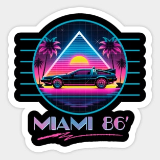 MIAMI 80S RETRO STYLE Sticker